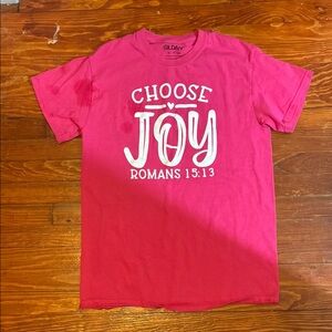 Gildan Bright Pink 'Choose Joy' Kids Tee